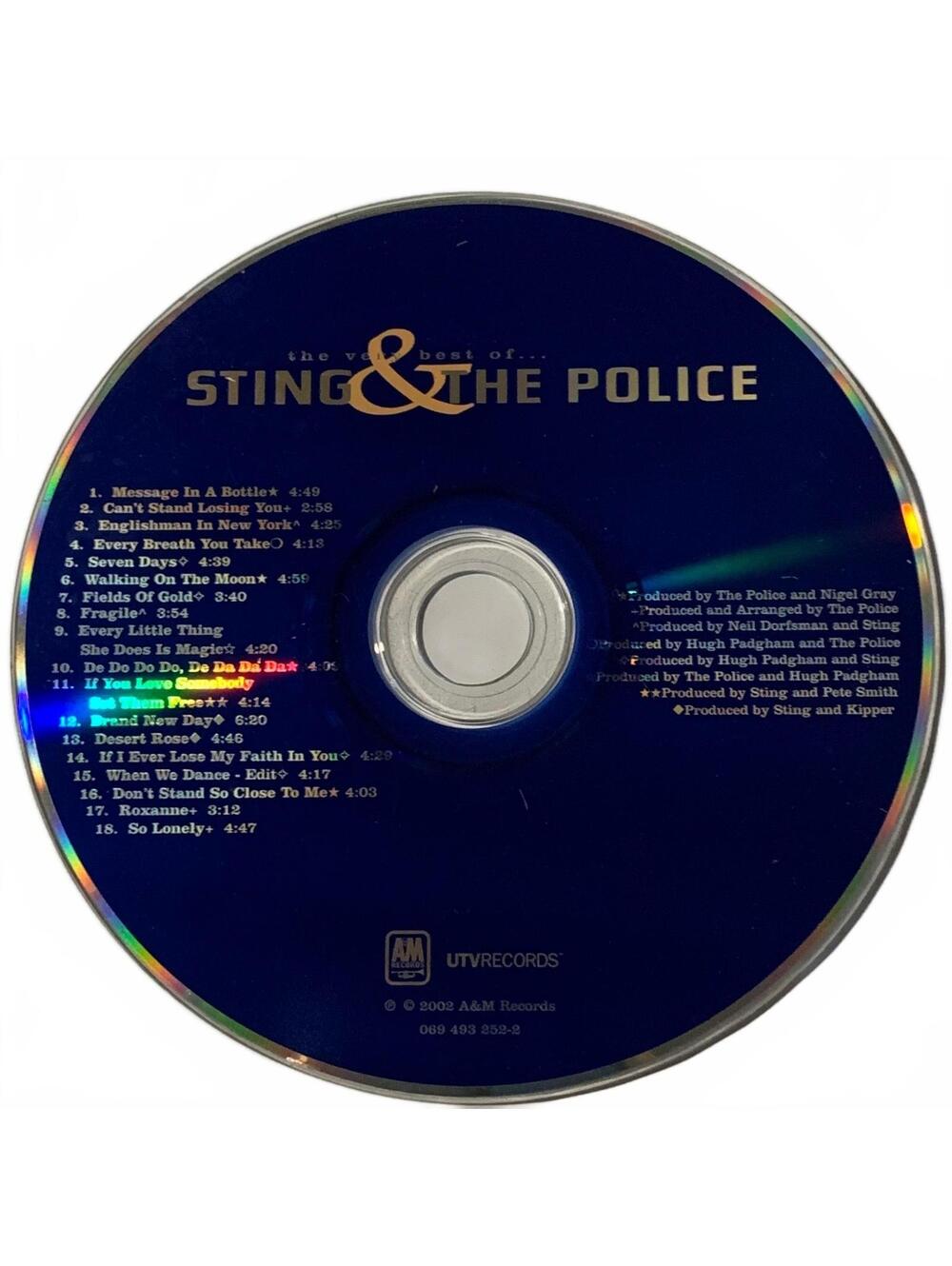 Sting & The Police Greatest Hits CD Album 2003 Rock Music Collection A&M Records